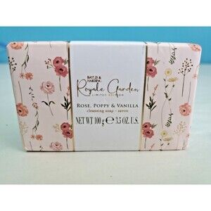 Limited Edition Baylis & Harding Luxury Soap Royale Garden Rose Poppy Vanilla